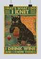 🐈‍⬛ Póster Retro en Papel Kraft - Gato Negro Misterioso