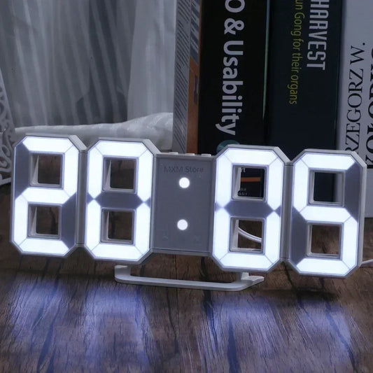 Reloj Digital LED 3D para Decoración de Pared