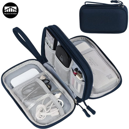 Organizador de Viaje para Accesorios Electrónicos – Doble Capa, Impermeable y Portátil