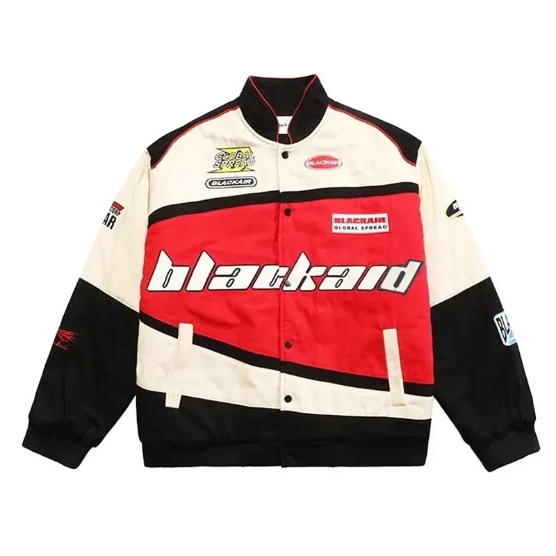 Chaqueta Bomber Bordada para Hombre – Estilo Fútbol Y2K