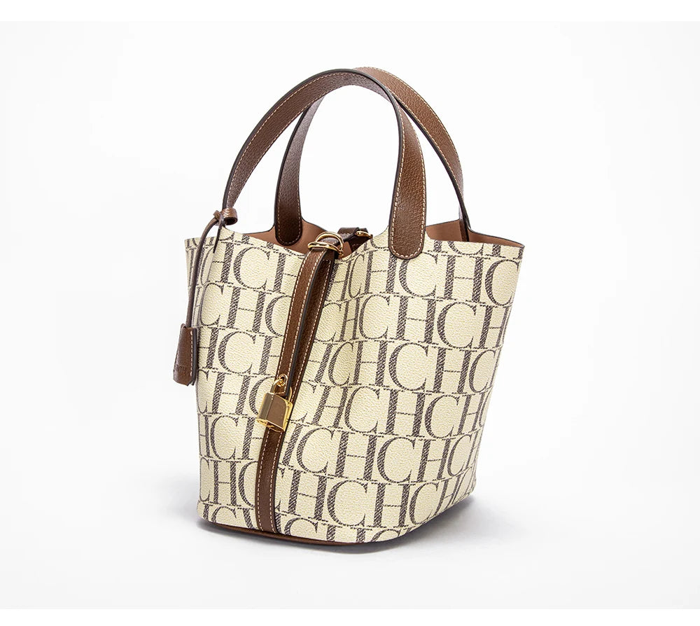 Bolso de mano de marca de lujo para mujer, bandolera de viaje con textura de PVC Jacquard, de gran capacidad, a la moda, 2025