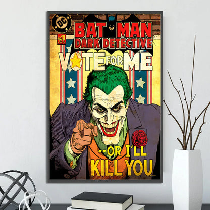 🦇 Póster Autoadhesivo de Batman - Arte Clásico de DC Comics