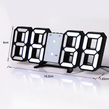 Reloj Digital LED 3D para Decoración de Pared