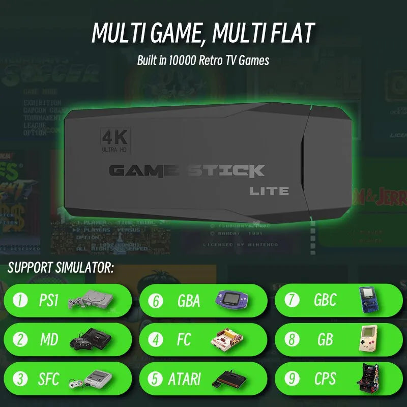 Consola de Videojuegos Stick Lite 4K HD M8