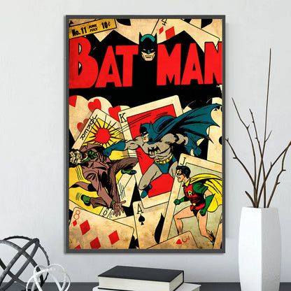 🦇 Póster Autoadhesivo de Batman - Arte Clásico de DC Comics