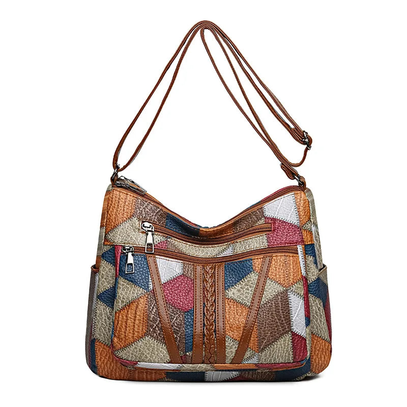 Bolso cruzado Vintage elegante para mujer, bolso de moda, bolso de hombro con múltiples bolsillos, bolso cruzado Retro que combina con todo para uso diario