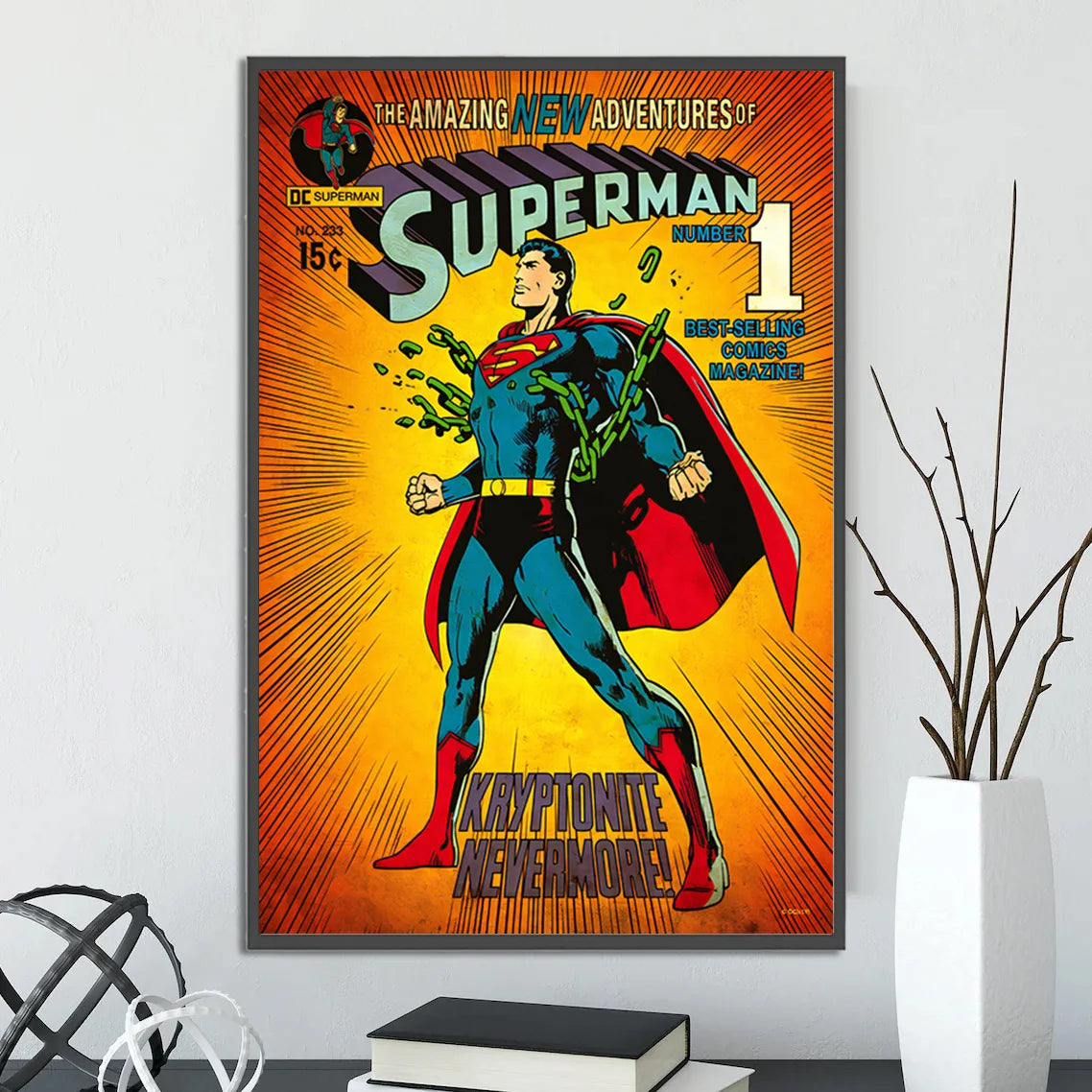 🦇 Póster Autoadhesivo de Batman - Arte Clásico de DC Comics