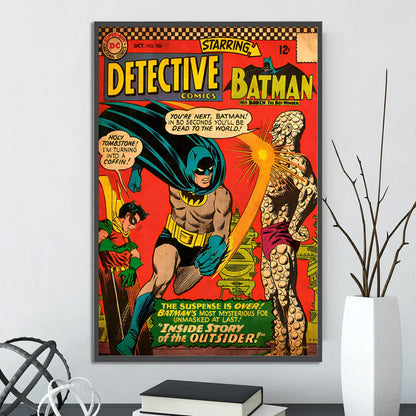 🦇 Póster Autoadhesivo de Batman - Arte Clásico de DC Comics