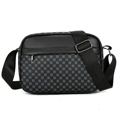 Bolso de hombro ligero e informal para hombre, bandolera de cuero PU, bolso cruzado con correa ancha, diseño exclusivo para hombre