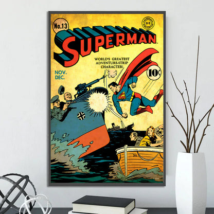 🦇 Póster Autoadhesivo de Batman - Arte Clásico de DC Comics