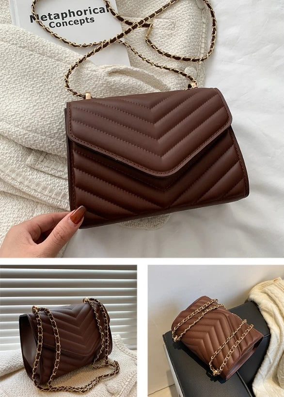 Bolso cruzado pequeño cuadrado de moda retro de un solo hombro