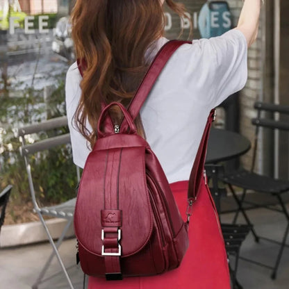 Mochila Multifuncional de Cuero para Mujer – Elegancia, Comodidad y Versatilidad