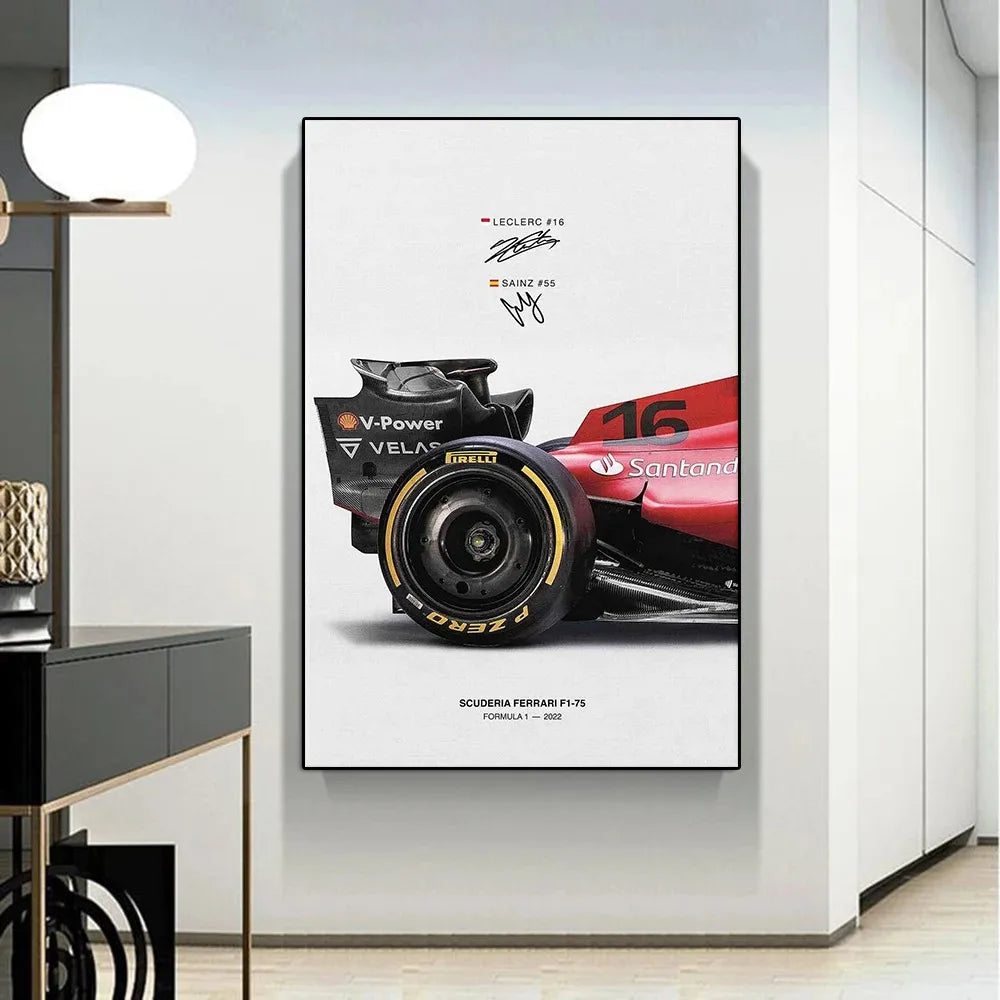 🏎️ Póster en Lienzo - Fórmula 1 Grand Prix F1-75