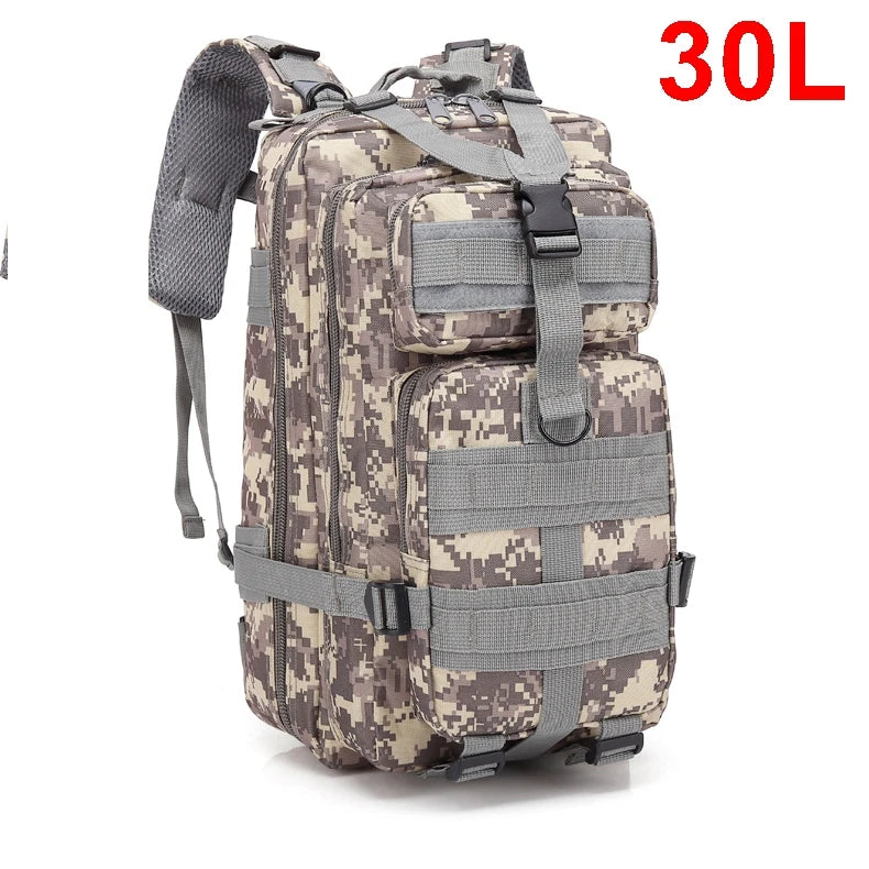 Mochilas tácticas QT & QY 30/45L para hombre, bolsas de viaje Hking, paquete de asalto 3P de supervivencia al aire libre, paquete EDC Molle para senderismo y caza