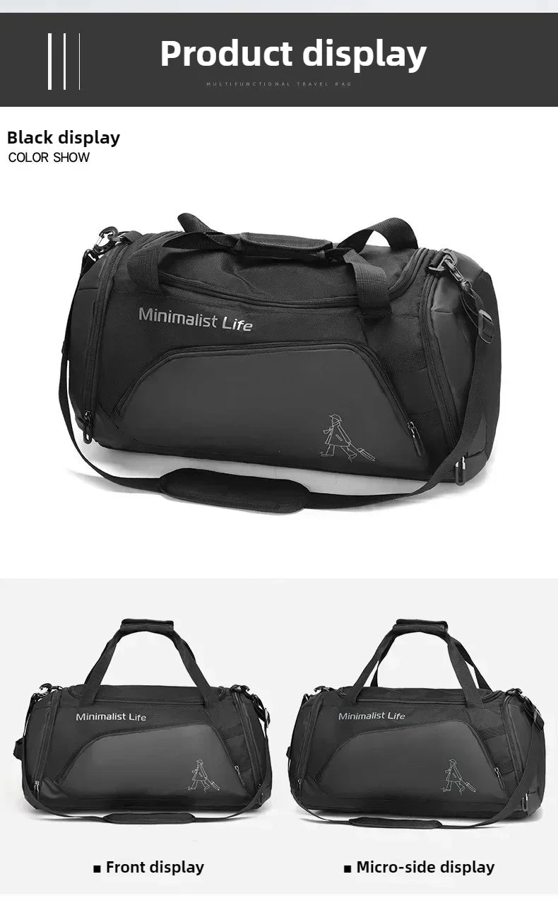 Bolsa deportiva y de gimnasio impermeable, mochila multifuncional duradera para entrenamiento y fitness