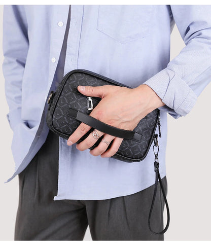 Bolso de negocios para hombre, bolso de mano de piel sintética suave de alta calidad, bolso de hombro, bolso de mano multifuncional para hombre con correa.