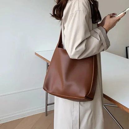 Bolso de hombro para mujer que combina con todo, bolso de moda sólido, bolso cruzado, bolso minimalista de cuero PU para mujer para el trabaj