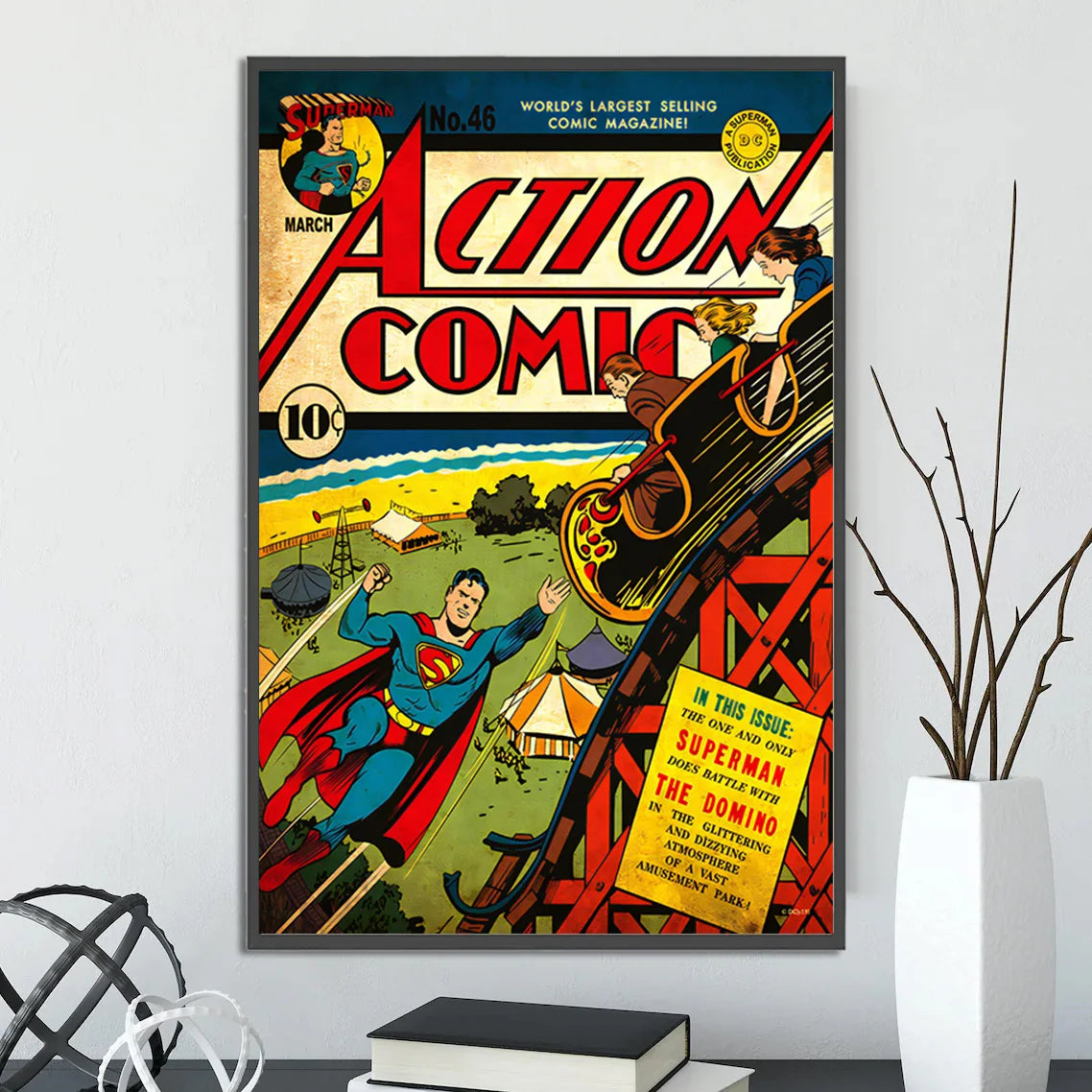 🦇 Póster Autoadhesivo de Batman - Arte Clásico de DC Comics