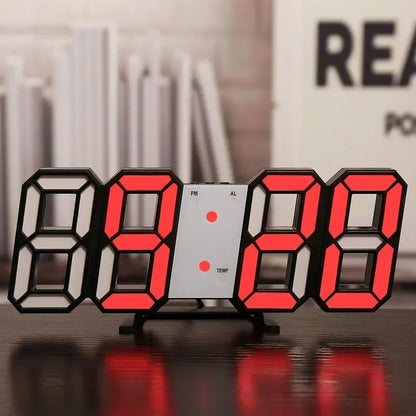 Reloj Digital LED 3D para Decoración de Pared