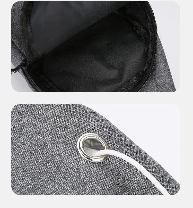 Bolso de pecho de un hombro para hombre, bandolera pequeña de gran capacidad para deportes al aire libre y ocio