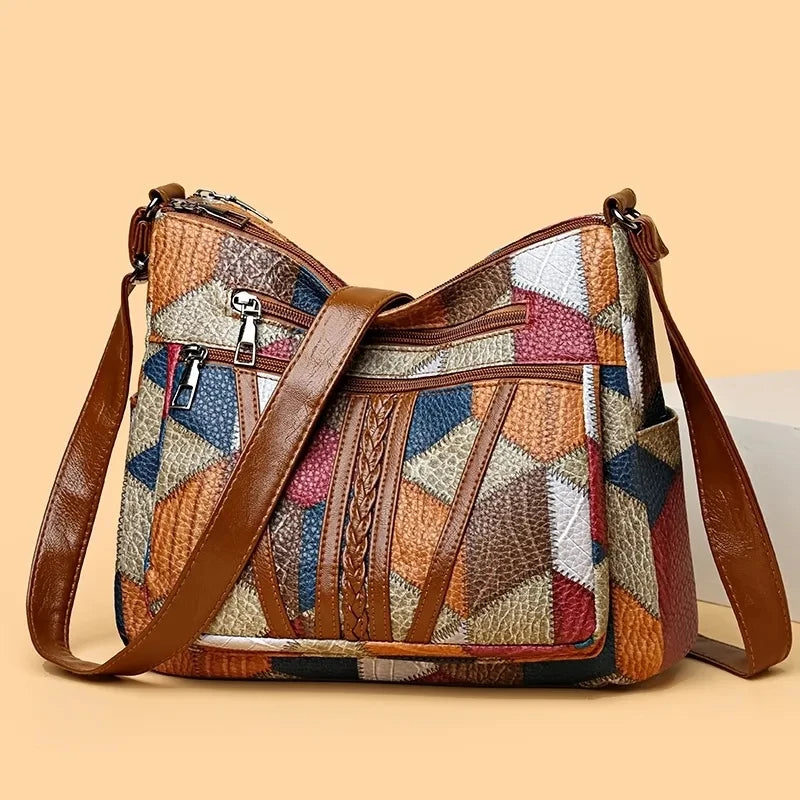 Bolso cruzado Vintage elegante para mujer, bolso de moda, bolso de hombro con múltiples bolsillos, bolso cruzado Retro que combina con todo para uso diario