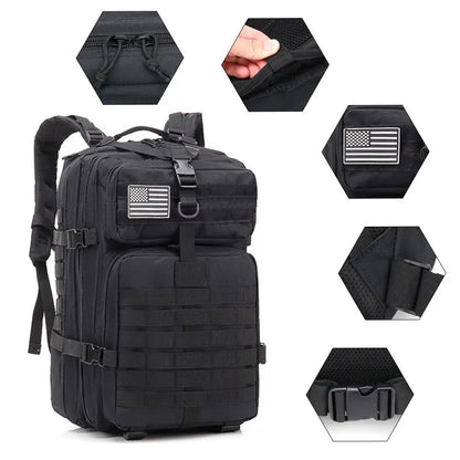 Mochilas tácticas QT & QY 30/45L para hombre, bolsas de viaje Hking, paquete de asalto 3P de supervivencia al aire libre, paquete EDC Molle para senderismo y caza