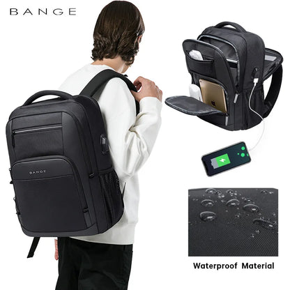 Bolso de diseñador para ordenador portátil BANGE, mochila escolar para niños, mochila de viaje deportiva y táctica para hombre, ideal para negocios y motocicletas