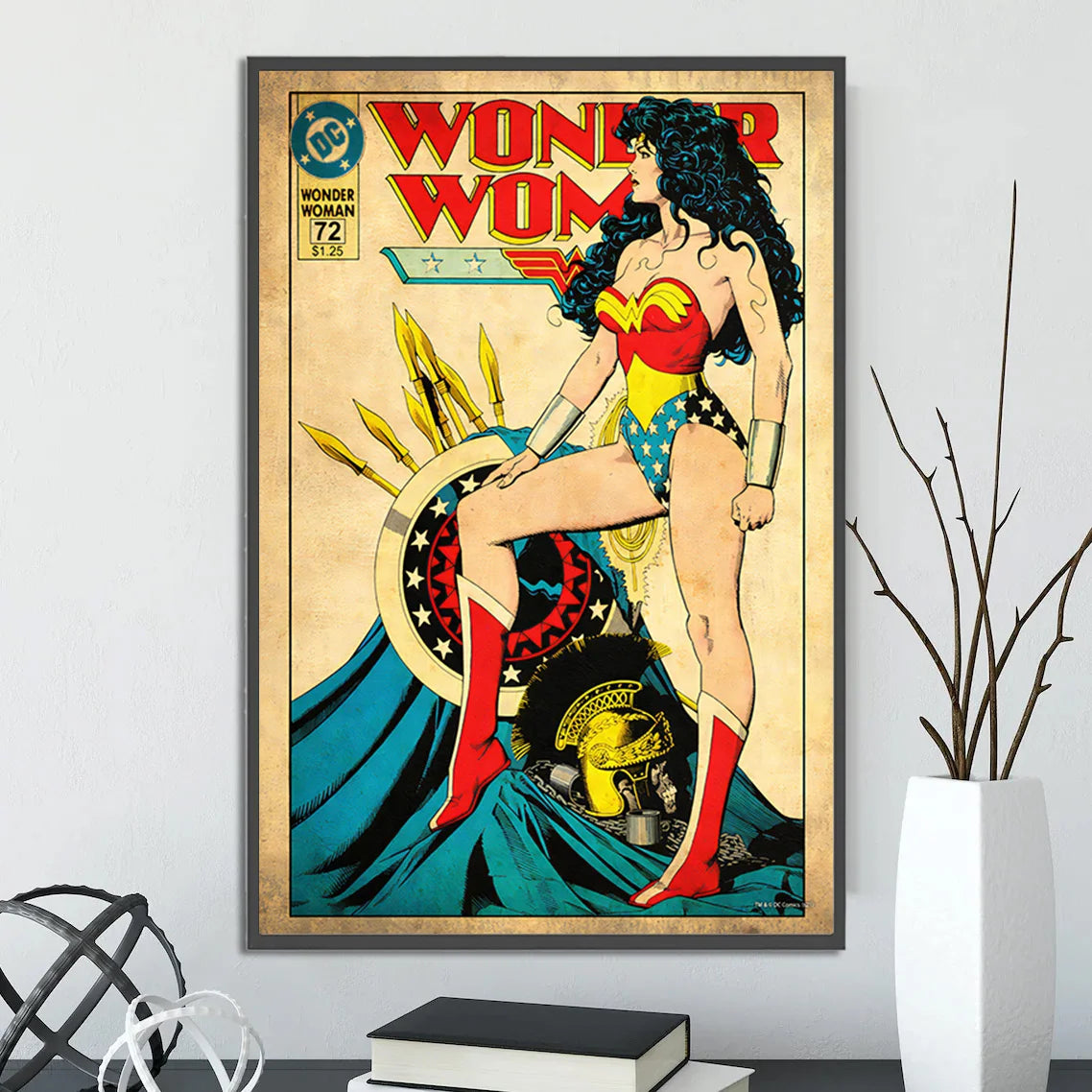 🦇 Póster Autoadhesivo de Batman - Arte Clásico de DC Comics