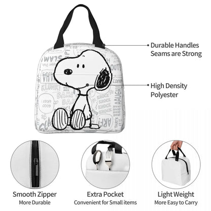 Bolsas de Almuerzo Aisladas Snoopy – Estilo, Comodidad y Conservación Perfecta