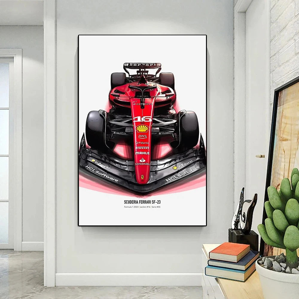 🏎️ Póster en Lienzo - Fórmula 1 Grand Prix F1-75