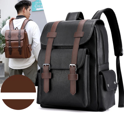 Mochila DIDABEAR de gran capacidad de cuero sintético para hombre.