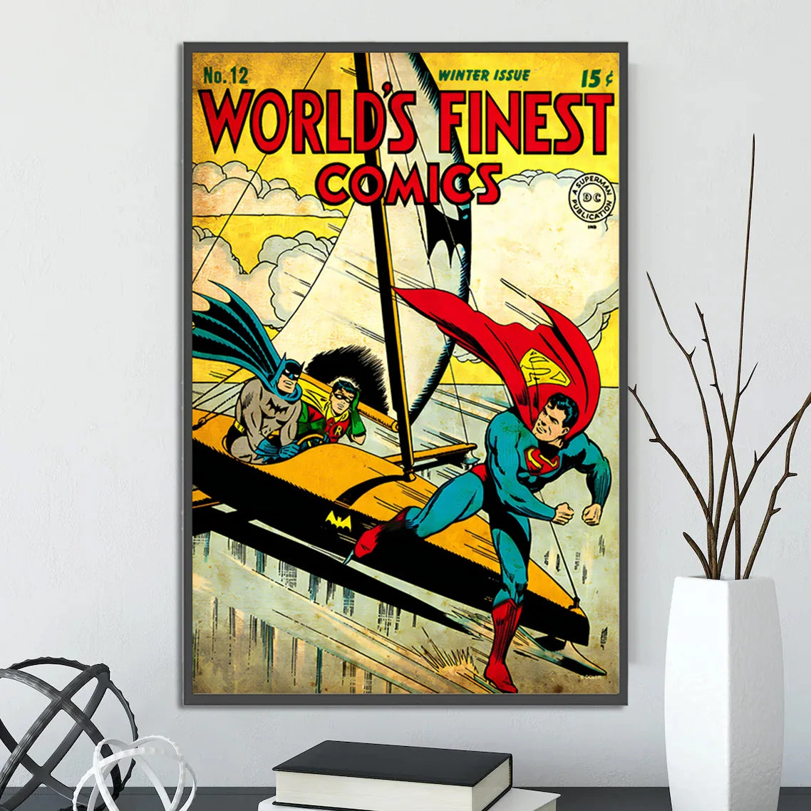 🦇 Póster Autoadhesivo de Batman - Arte Clásico de DC Comics