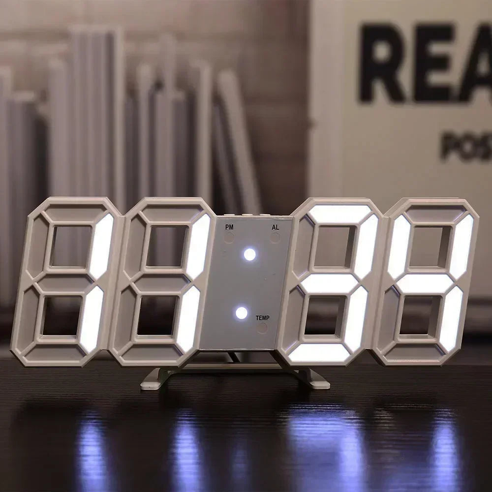 Reloj Digital LED 3D para Decoración de Pared