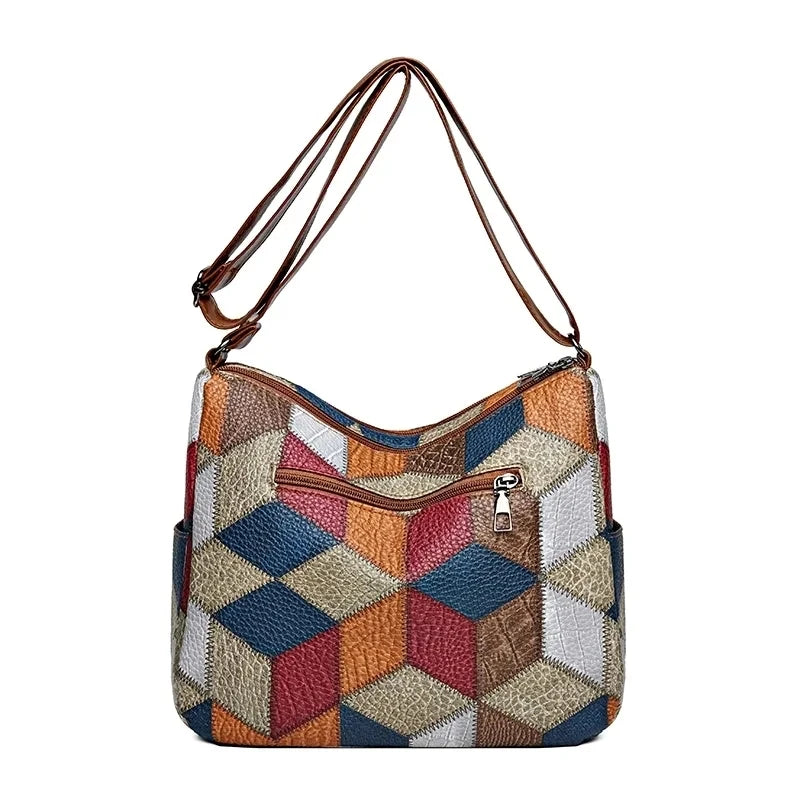 Bolso cruzado Vintage elegante para mujer, bolso de moda, bolso de hombro con múltiples bolsillos, bolso cruzado Retro que combina con todo para uso diario