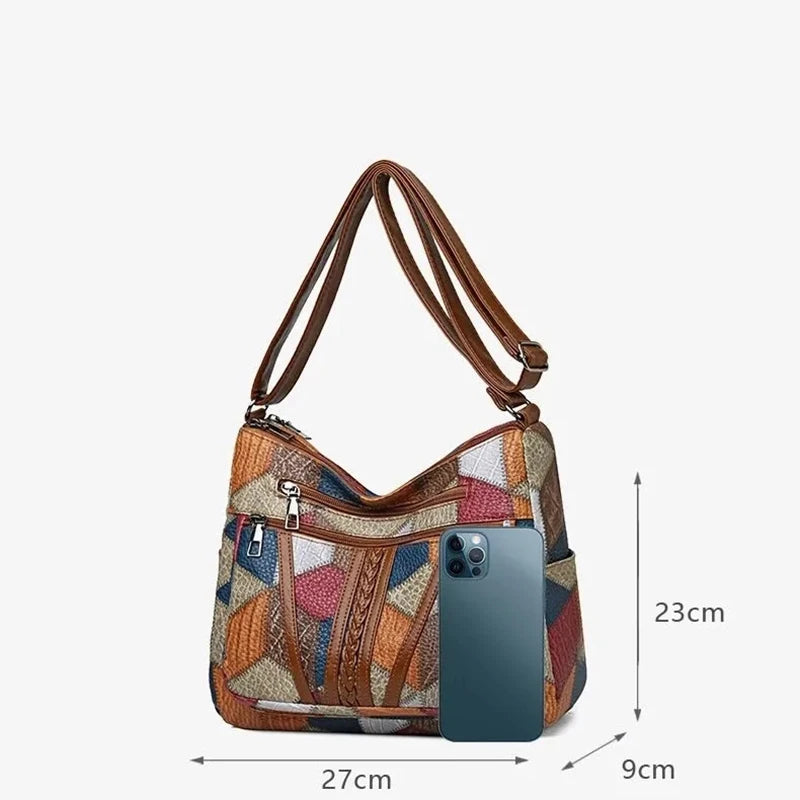 Bolso cruzado Vintage elegante para mujer, bolso de moda, bolso de hombro con múltiples bolsillos, bolso cruzado Retro que combina con todo para uso diario