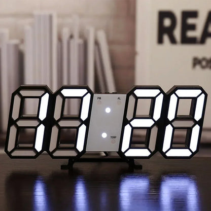 Reloj Digital LED 3D para Decoración de Pared