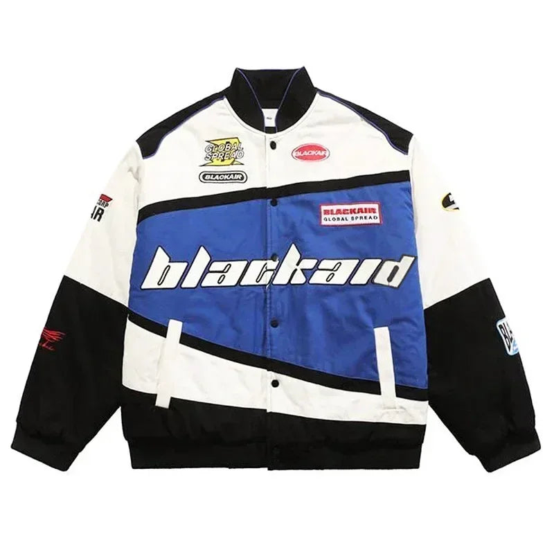 Chaqueta Bomber Bordada para Hombre – Estilo Fútbol Y2K