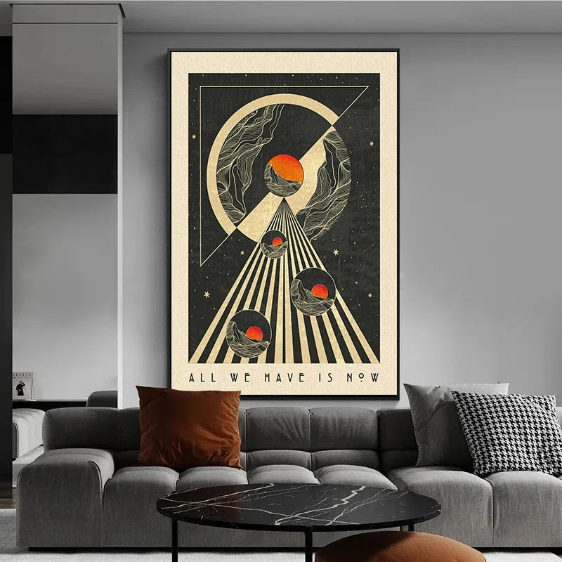 🌈 Póster Psicodélico Retro 70s - Citas Inspiradoras
