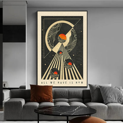 🌈 Póster Psicodélico Retro 70s - Citas Inspiradoras