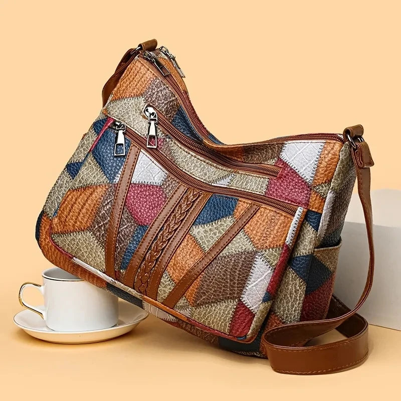 Bolso cruzado Vintage elegante para mujer, bolso de moda, bolso de hombro con múltiples bolsillos, bolso cruzado Retro que combina con todo para uso diario