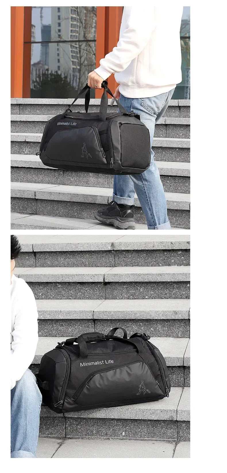 Bolsa deportiva y de gimnasio impermeable, mochila multifuncional duradera para entrenamiento y fitness