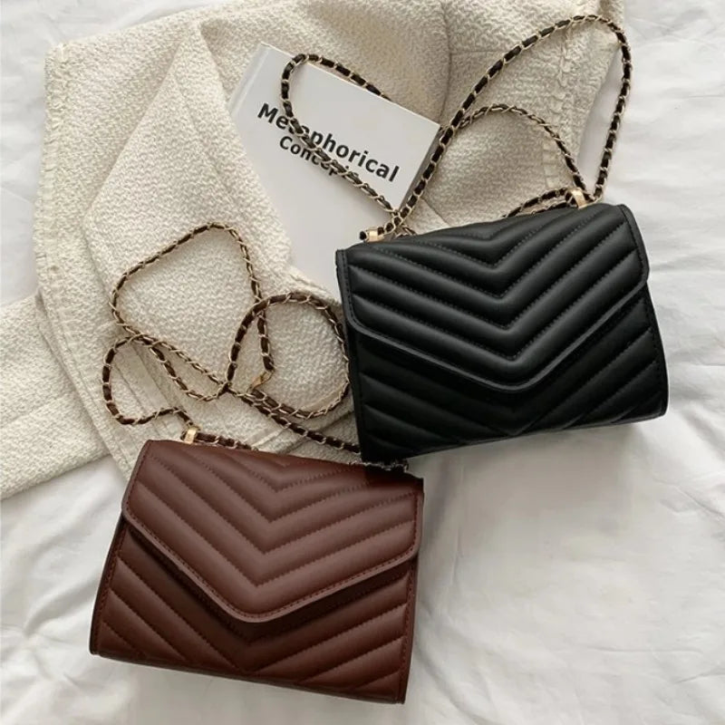 Bolso cruzado pequeño cuadrado de moda retro de un solo hombro