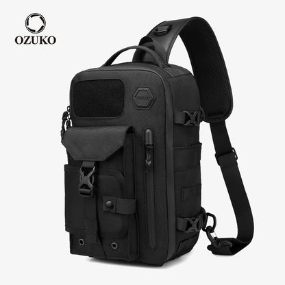 OZUKO, bolsos de hombro de gran capacidad para hombre, bolso de pecho impermeable, bandoleras tácticas, bolso cruzado para deportes al aire libre para hombre