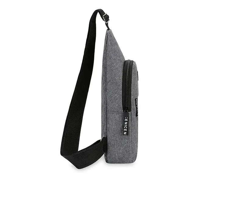 Bolso de pecho de un hombro para hombre, bandolera pequeña de gran capacidad para deportes al aire libre y ocio