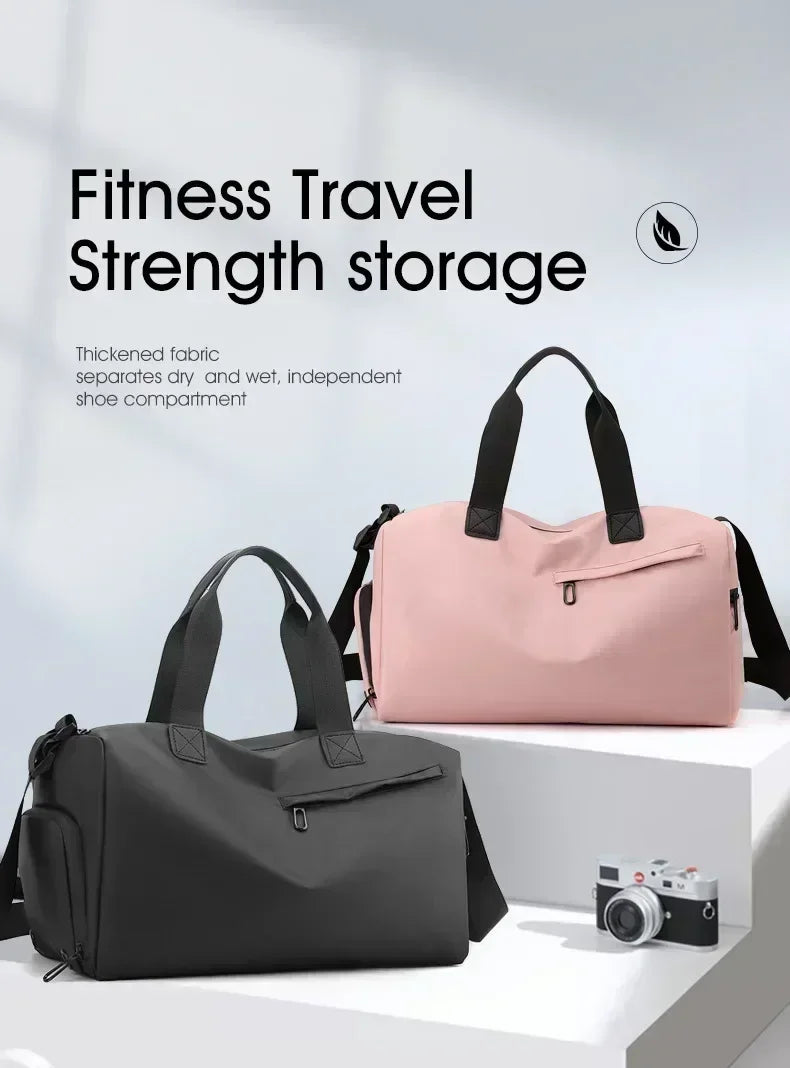 Bolsas de viaje Oxford de gran capacidad con cremallera, bolsas de Fitness sólidas, tela gruesa, bolsas deportivas de equipaje impermeables de alta capacidad