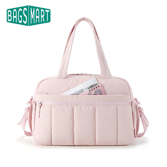 BAGSMART Bolsa de viaje Bolsa de gimnasio impermeable para mujer con bolsillo