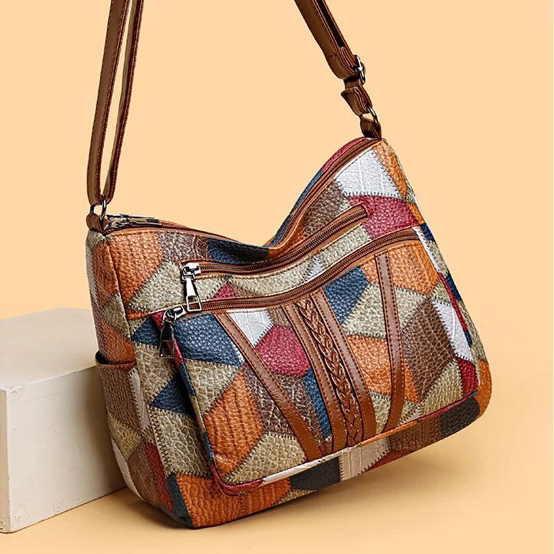 Bolso cruzado Vintage elegante para mujer, bolso de moda, bolso de hombro con múltiples bolsillos, bolso cruzado Retro que combina con todo para uso diario