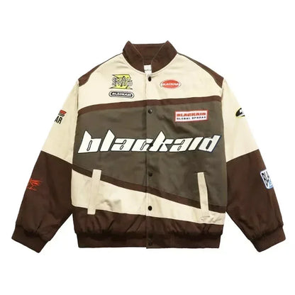 Chaqueta Bomber Bordada para Hombre – Estilo Fútbol Y2K