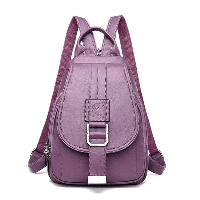 Mochila Multifuncional de Cuero para Mujer – Elegancia, Comodidad y Versatilidad