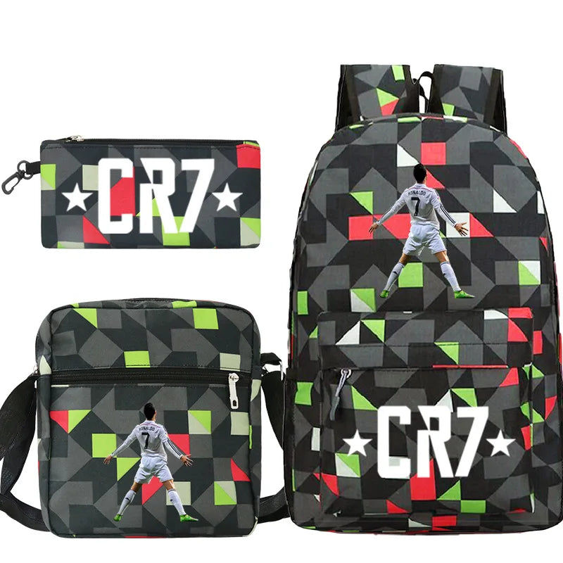 Mochilas CR7 de 3 Piezas - Estilo, Comodidad y Versatilidad